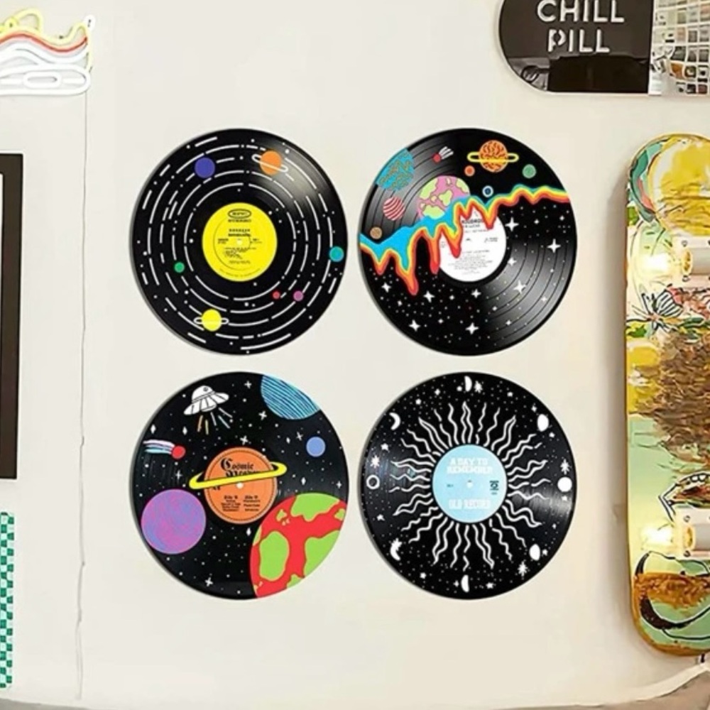 Actual Record Size Vinyl Wall Sticker Art Wall